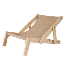 Cat Scratch Chair Lounge Bed Height Adjustable Wood Pet Bed 2In1 Cat Scratching Pad