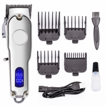 Haarschneider/Trimmer mit Zubehör – Lautlos und wiederaufladbar Silver