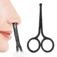 Nose Hair Scissors Rounded Tip Safety Stainless Steel Eyebrow Beard Grooming for Men and Women