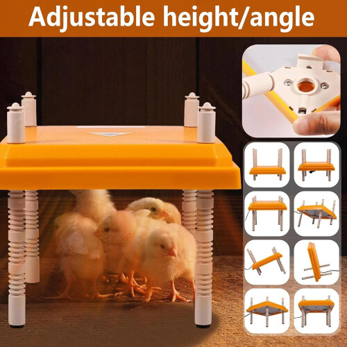 Chick Incubator Heating Lamp Adjustable Height And Angle Energy Saving Safe Brooder Warms Up To 15 Chicks Yellow 1