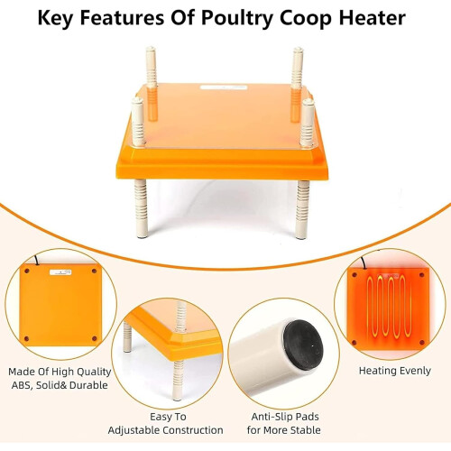 Chick Incubator Heating Lamp Adjustable Height And Angle Energy Saving Safe Brooder Warms Up To 15 Chicks Yellow 2