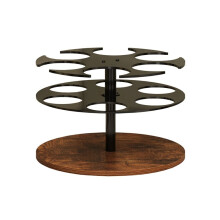 6 Slots Rotating Cup Organizer Wooden Storage Rack for 40oz Cup Accessories