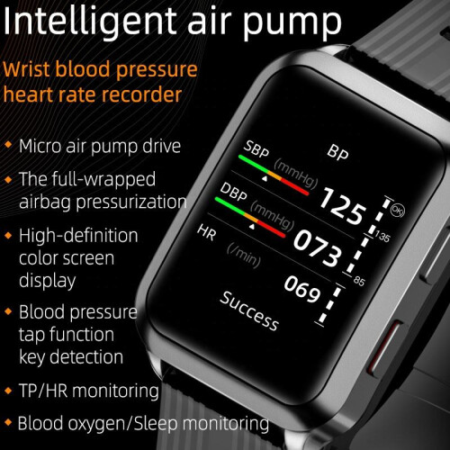 Smartwatch mit Blutdruckmessgerät Black 1