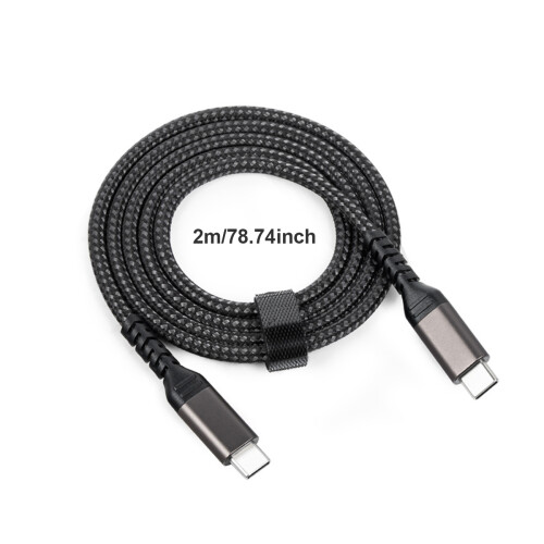USB-C zu USB-C Kabel 5A/20V PD 100W Ladegerät Black 2 m 1