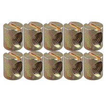 (As show, One size) 10pcs M8* 15mm Corps crous fente chevilles crous pour meubles Chaises de lit de berceau
