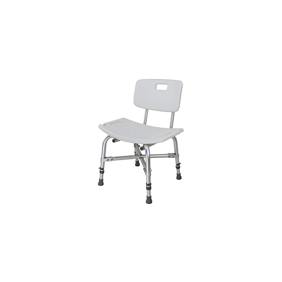 Heavy Duty Shower Chair Adjustable Height NonSlip Bath Seat For Elderly And Disabled With Backrest