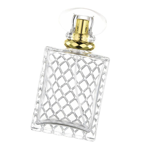 Refillable Perfume Bottle Travel Size Glass Atomizer with LeakProof Design and Elegant Gold Pattern