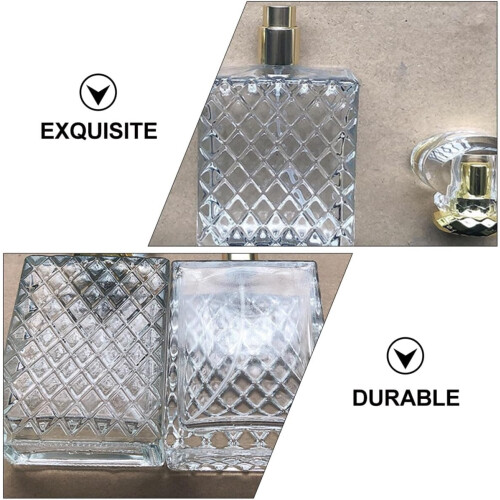Refillable Perfume Bottle Travel Size Glass Atomizer with LeakProof Design and Elegant Gold Pattern 2