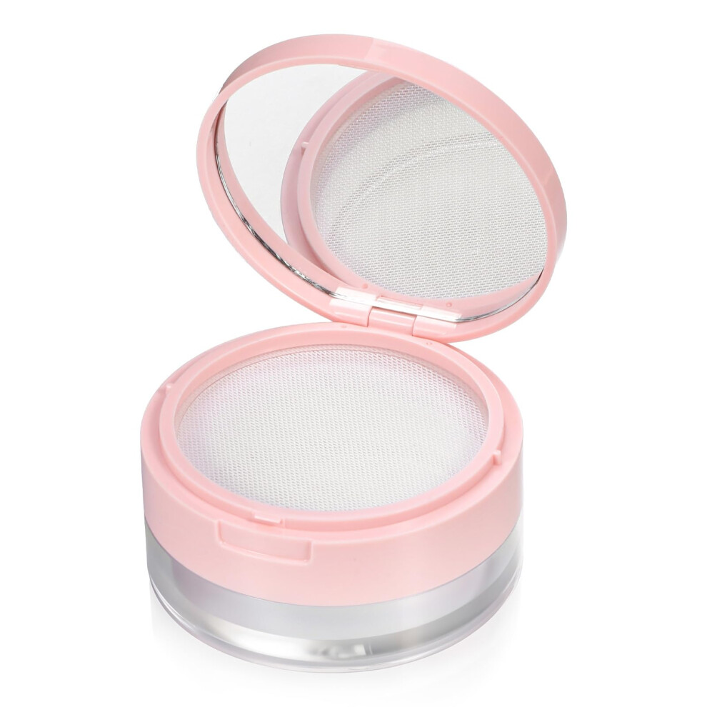 Loose Powder Container with Puff and Mirror, 20ml Refillable Travel Makeup Powder Case with Sifter Ref: 5731