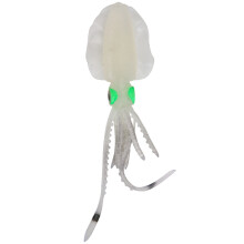 Lichtgevende octopusrokjes, levensechte zoutwaterkunstaas, glow-in-the-dark kunstaas, zacht plastic kunstaas met 3D-inktvisogen, realistische actie