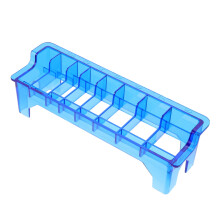 Hair Clipper Comb Organizer Transparent Plastic Storage Box for Barber Easy Clean Blue