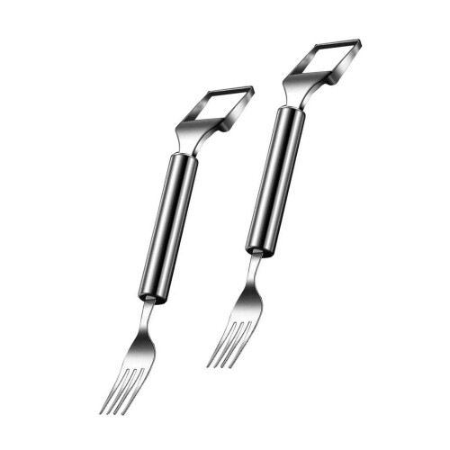 Stainless Steel Kitchen Fruit Cutting Fork Watermelon Fork-2