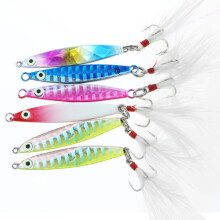 Saltwater Lures Metal Fishing Spoon, snelwerkend hard kunstaas met hoge dichtheid, gestroomlijnd lichaam en reflecterende afwerking, duurzaam