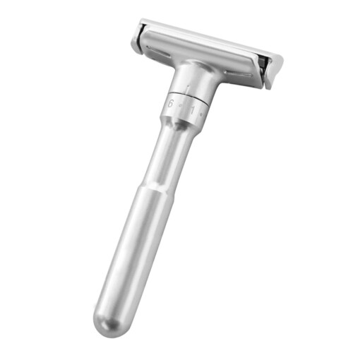 Adjustable Double Edge Safety Razor for Men with DoubleSided Blade Design