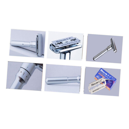 Adjustable Double Edge Safety Razor for Men with DoubleSided Blade Design 1