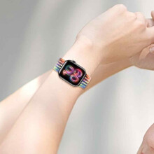 Elastisches Nylon-Sportarmband für Apple Watch Ultra 2, 1, 10, 9, 8, 7, 6, 5 und SE. Atmungsaktives und komfortables Armband, kompatibel mit 49 mm,