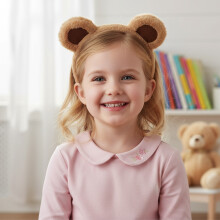 Cerchietto per bambini con orecchie da orso, simpatico cerchietto con orecchie da cartone animato per costume da animale, accessorio per feste a tema