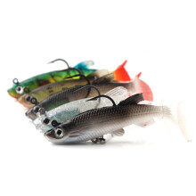 Esca da pesca con design realistico, esca da pesca in piombo realistica, esche morbide con amo affilato, con occhio di pesce 3D e colori vivaci per Sa