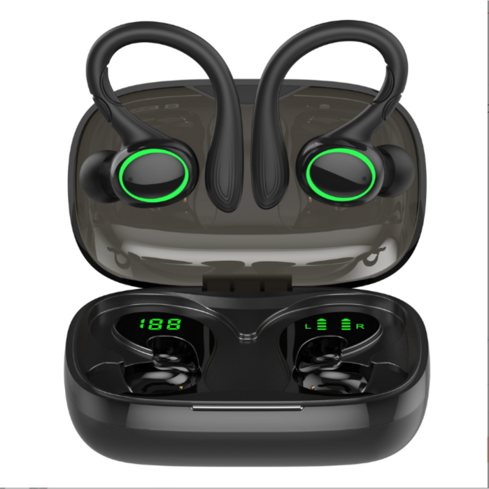 Ultra-Durable Wireless Earbuds With Enc Noise Cancelling Microphone For Clear Communication (Earhook Design) 9416038526862