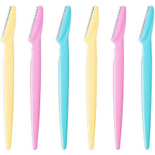 6pcs Foldable Eyebrow Razor Set with Skin Protection Shield for Women and Men Facial Hair Remover