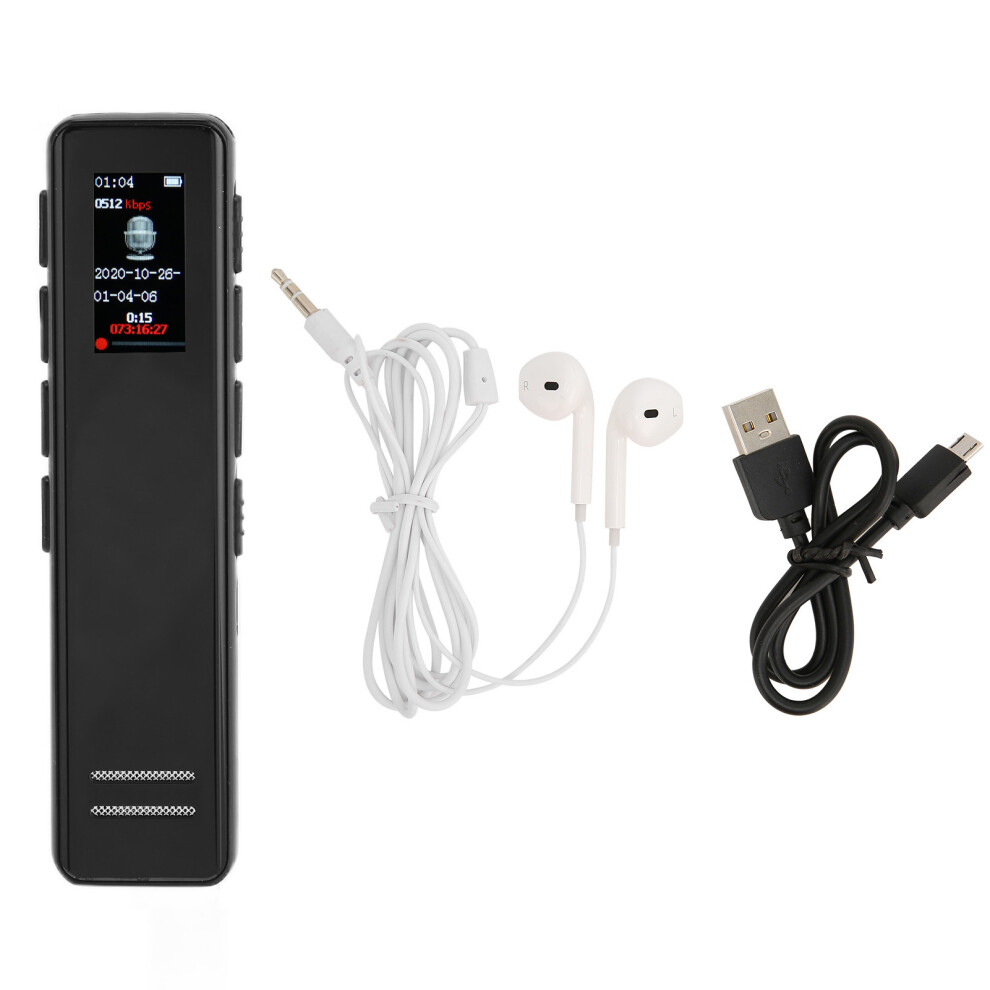 Voice Activated Recorder, Digital Voice Recorder For Professional Recording Device & Stereo Sound, Mini Portable Noise Reduction Microphone With P 9416038547898