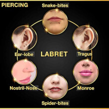 10 piezas de labret de acero inoxidable, piercing para cartílago, tragus, hélix y oreja, joyería para piercing con barra, para mujeres y hombres
