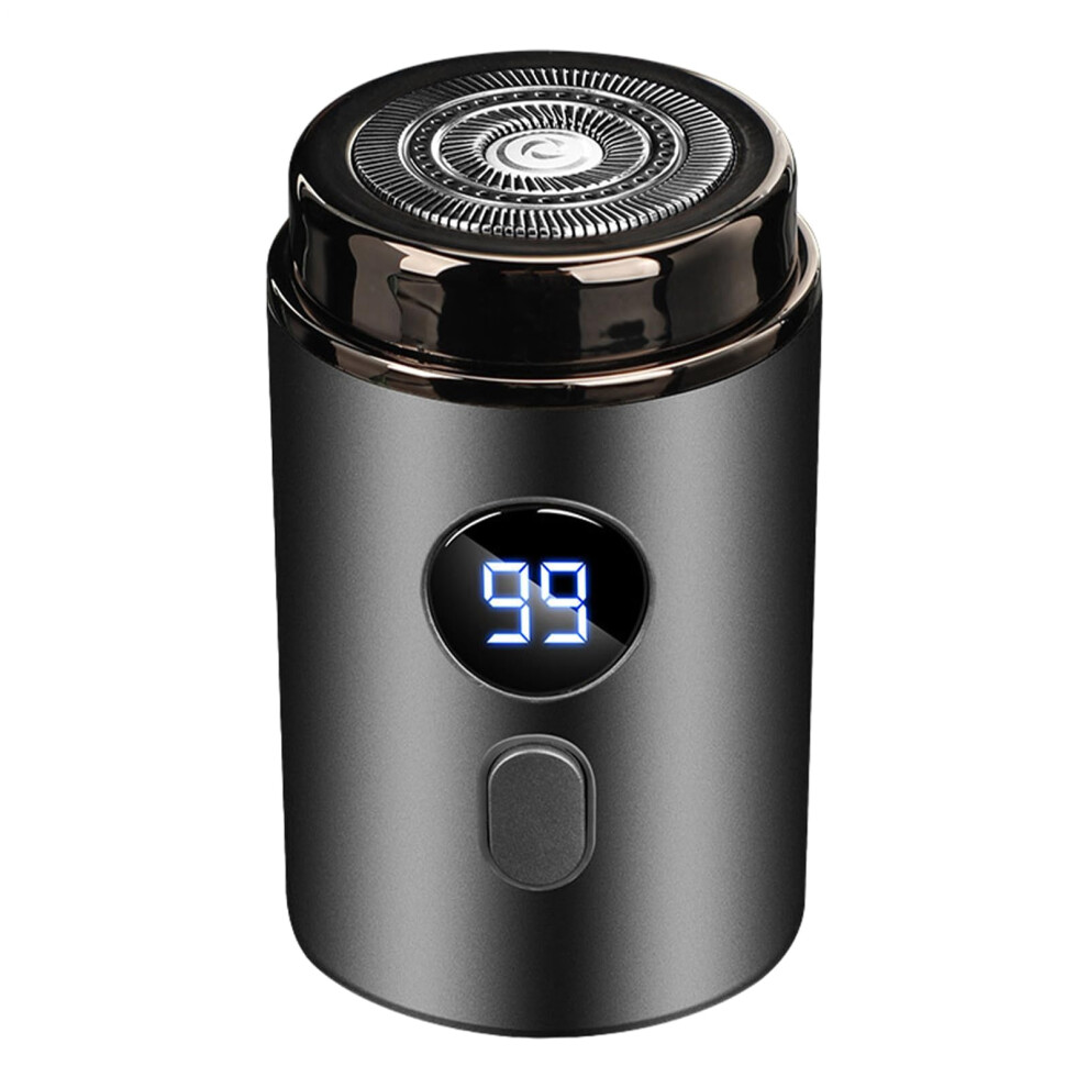 Gray Electric Beard Trimmer With Led Display, Skinfriendly Cordless Shaver For Men,