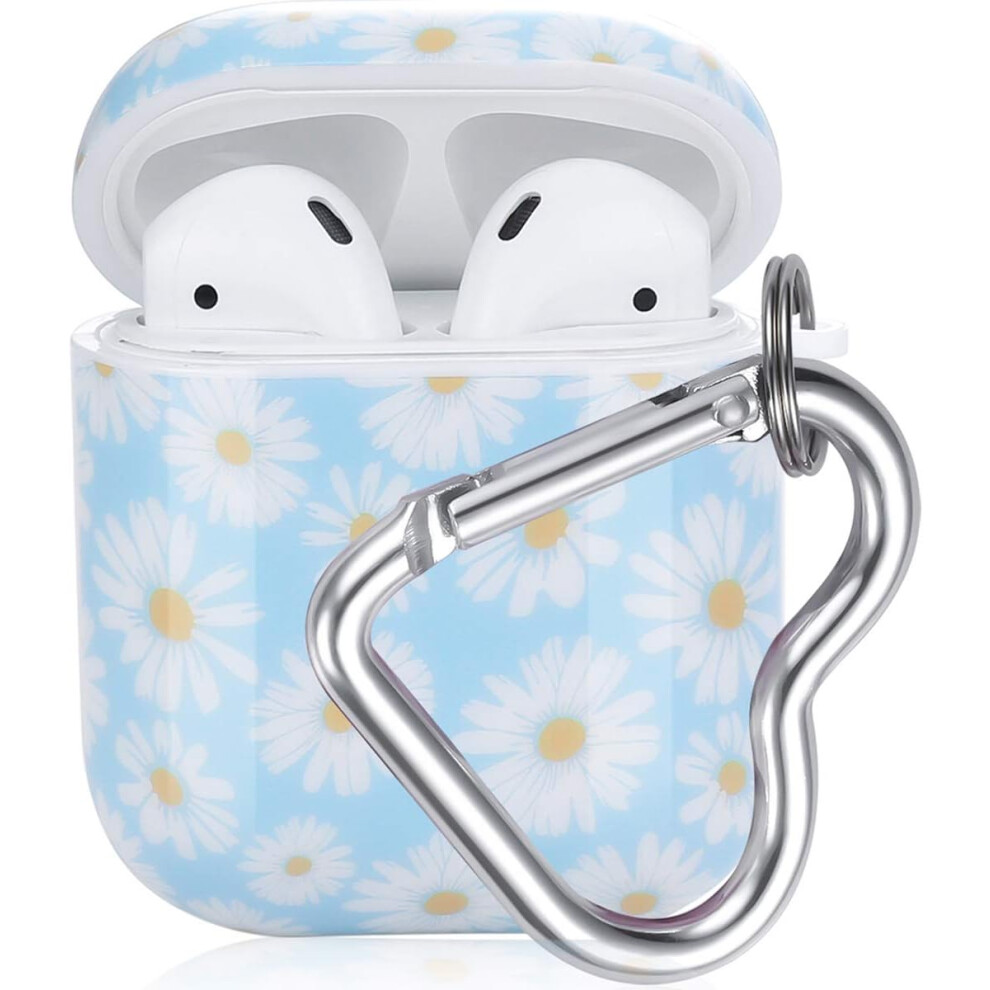 Protective Hard Case Cover, Newest Design For Apple Airpods 1/Airpods 2 With Heart-Shaped Keychain, 360 Full Protective Case Skin Shockproof Unique 9416038538834