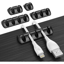 Kabelorganisator für vielseitiges Kabelmanagement, nichtmagnetische, flexible Kabelclips aus selbstklebendem Material für Schreibtisch, Zuhause und