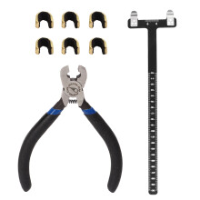 Pontas de corda para arco e flecha para ampla aplicação, conjunto de alicates para encaixe de flechas em liga de alumínio durável, régua