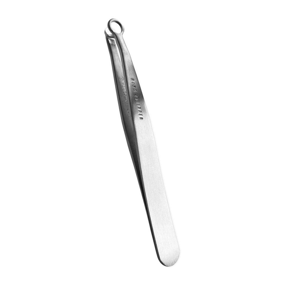 Silver Manual Stainless Steel Nose Hair Trimmer For Men With Safe Ring Design, Pain Grooming,