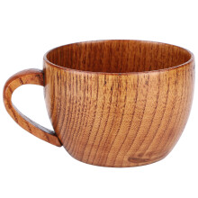 Tasse à thé en bois au design simple, mug réutilisable en bois, surface lisse et facile à prendre en main, usages multiples, tasse en bois