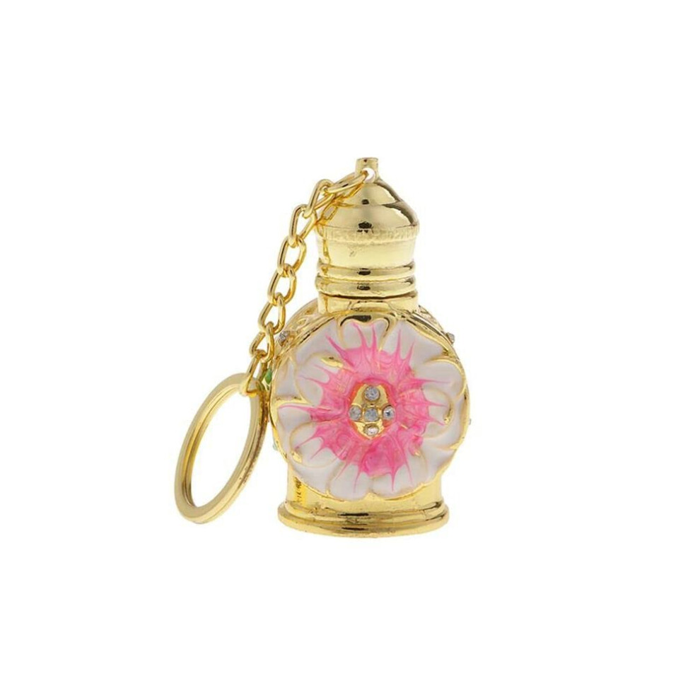 Vintage 3ml Refillable Perfume Bottle with Keychain, Leakproof Travel Atomizer