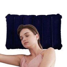 Inflatable Seat Cushion for Car and Camping, Portable Ergonomic Support Mat, Dark Blue, Ideal for Hiking and Picnics