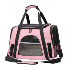 Pet Backpacks Portable Pet Carrier Backpack Opening Mesh Window For Cats And Dogs Breathable Rucksack Up To 5 Kg Pink