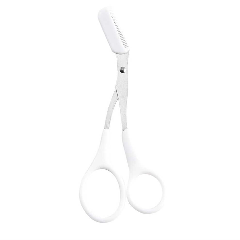 Stainless Steel Eyebrow Scissors with Comb and Precision Trimmer for Women and Men Grooming Kit