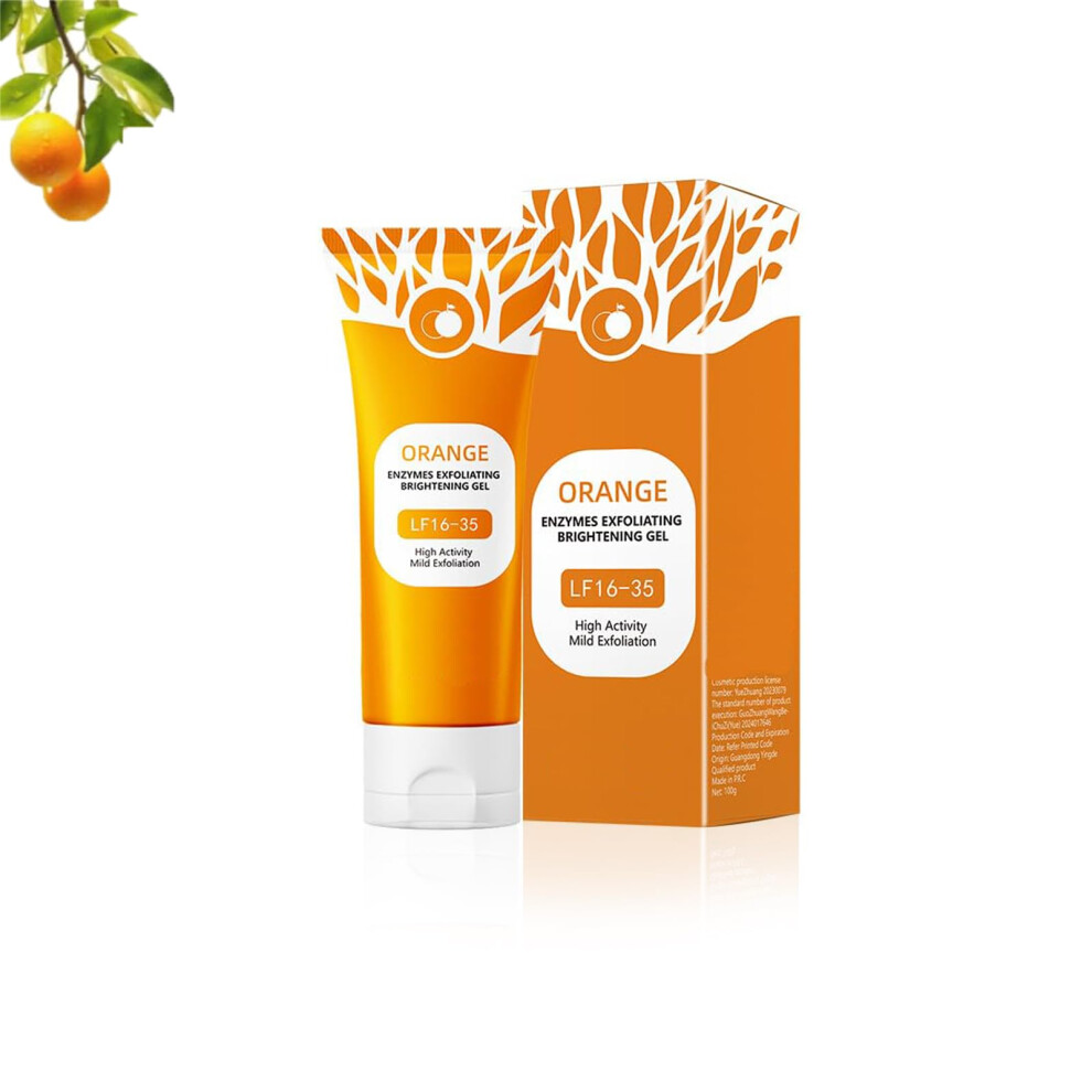Orange Enzyme Exfoliating Gel for Face and Body 100ml Gentle Skin Renewal Scrub