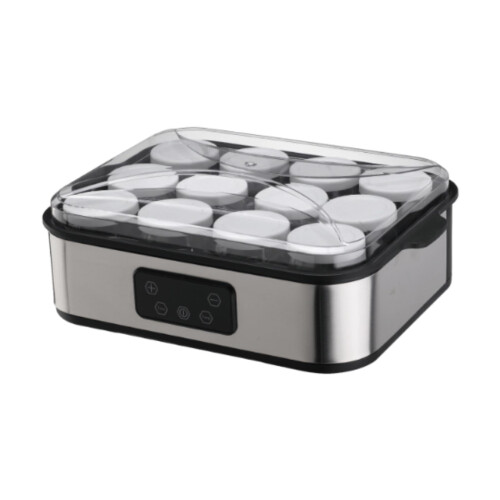Electric Yogurt Maker with Automatic Temperature Control, Digital Timer and 12 Glass Cups
