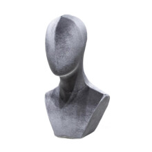 Mannequin Head Wig Stand with Stable Base for Wigs Hats Scarves Jewelry Accessories Grey