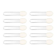 10 Pcs DualSided Eyeshadow Applicator Brushes with Soft Sponge Tips, Disposable Makeup Set