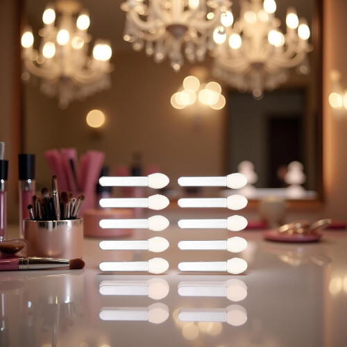 10 Pcs DualSided Eyeshadow Applicator Brushes with Soft Sponge Tips, Disposable Makeup Set 2