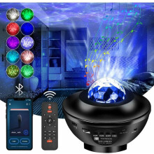 Cosmic Canvas, Galaxy Projector voor dynamische meerkleurige projecties, geluidsgestuurde muziekluidspreker voor slaapkamerdecoratie, creëer een