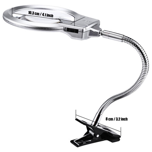 Μεγεθυντικός φακός με φως, μεγεθυντικός φακός LED ρυθμιζόμενος μεταλλικός σωλήνας