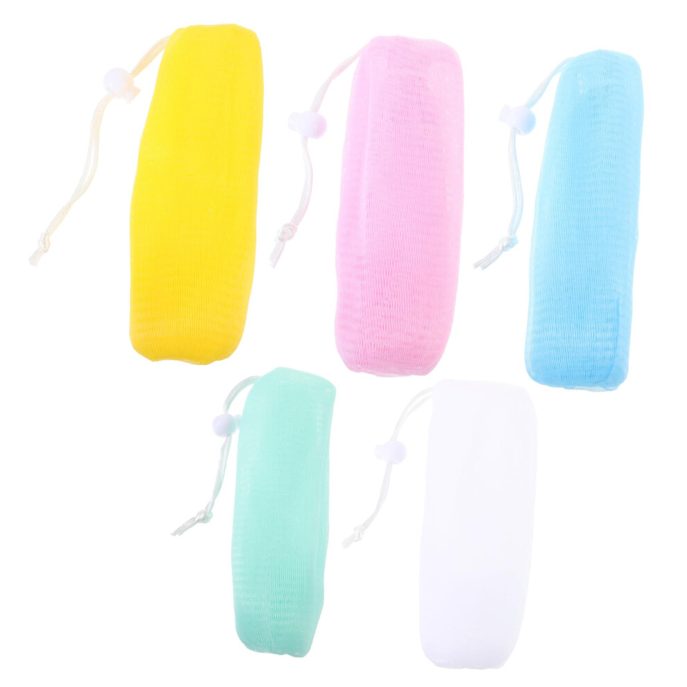 5Pcs Mesh Soap Saver Bag for Shower and Travel, Exfoliating Soap Pouch with Drawstring