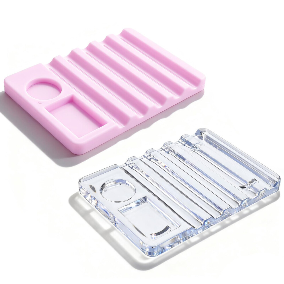 Nail Art Brush Holder Acrylic Stand Organizer for Manicure Tools with SpaceSaving Durable Design
