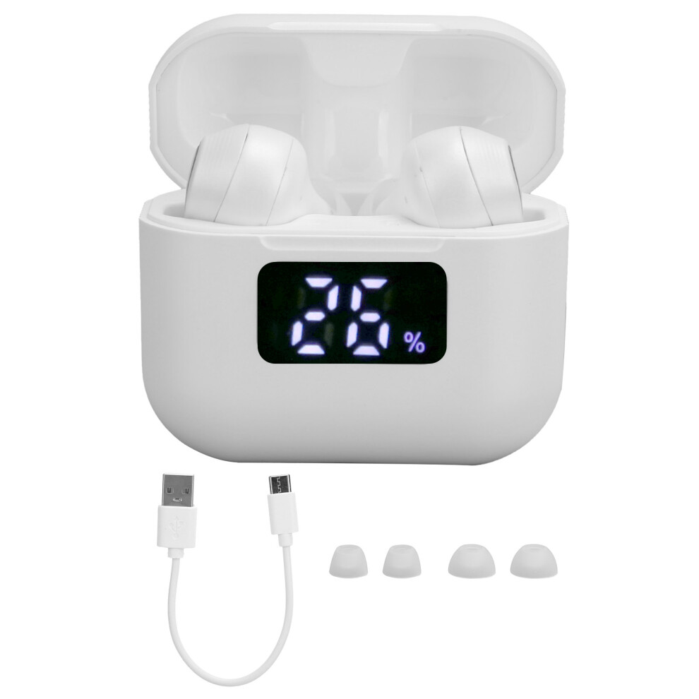 Audio Revolution, Bluetooth 5.3 Wireless Earbuds, Hi-Fi Sound, Power Display, Ergonomic Design For Optimal Fit, Touch Control, Waterproof, Salt White 9416038548840