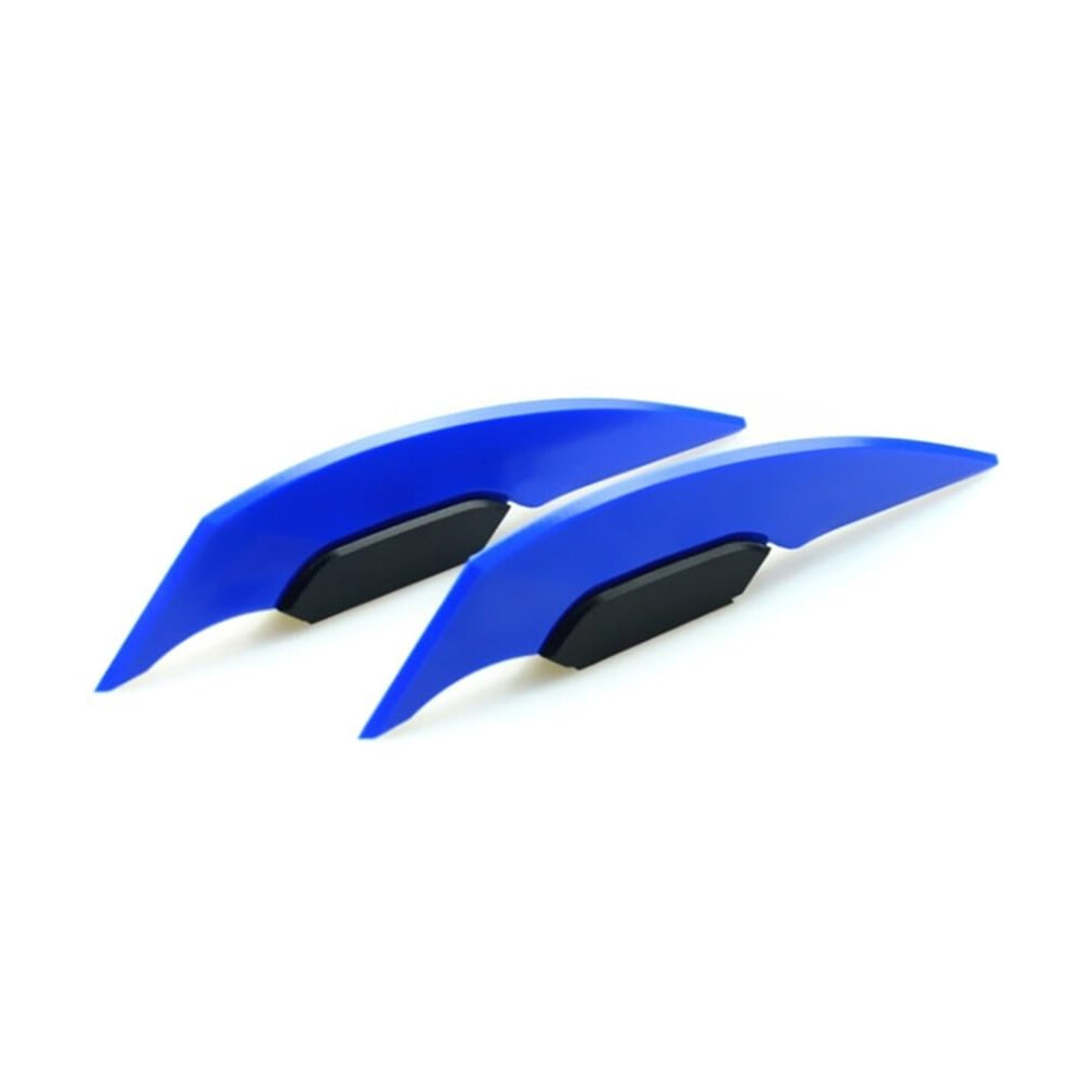 Universal Motorcycle Winglet Spoiler Pair, Abs Side Wings, Sporty Aero Upgrade For Scooter Blue 9001264998271