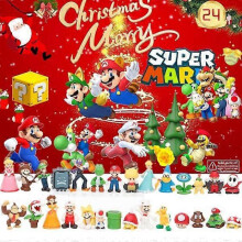 Super Mario Advent Calendar for Kids 2025, 24 Surprising Christmas Gifts with Colorful Mario Toys