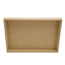 Jewelry Showcase Organizer, Wooden Jewelry Tray With Linen Finish For Elegant Jewelry Display Storage, Stackable Jewelry Tray For Rings Bracelets