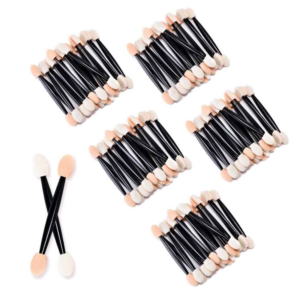 100Pcs Disposable DualSided Eyeshadow Brush Soft Sponge Applicator Sticks for Precise Makeup